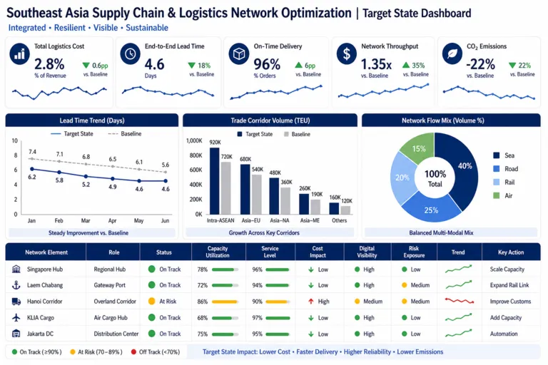 Dashboard — Optimizing Supply Chain & Logistics Networks in Southeast Asia